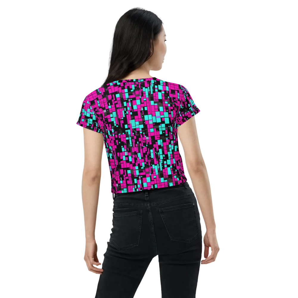 Voltage Mosaic on Crop Tee — Back