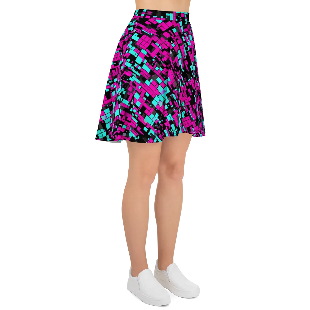 Voltage Mosaic on Skater Skirt — Right