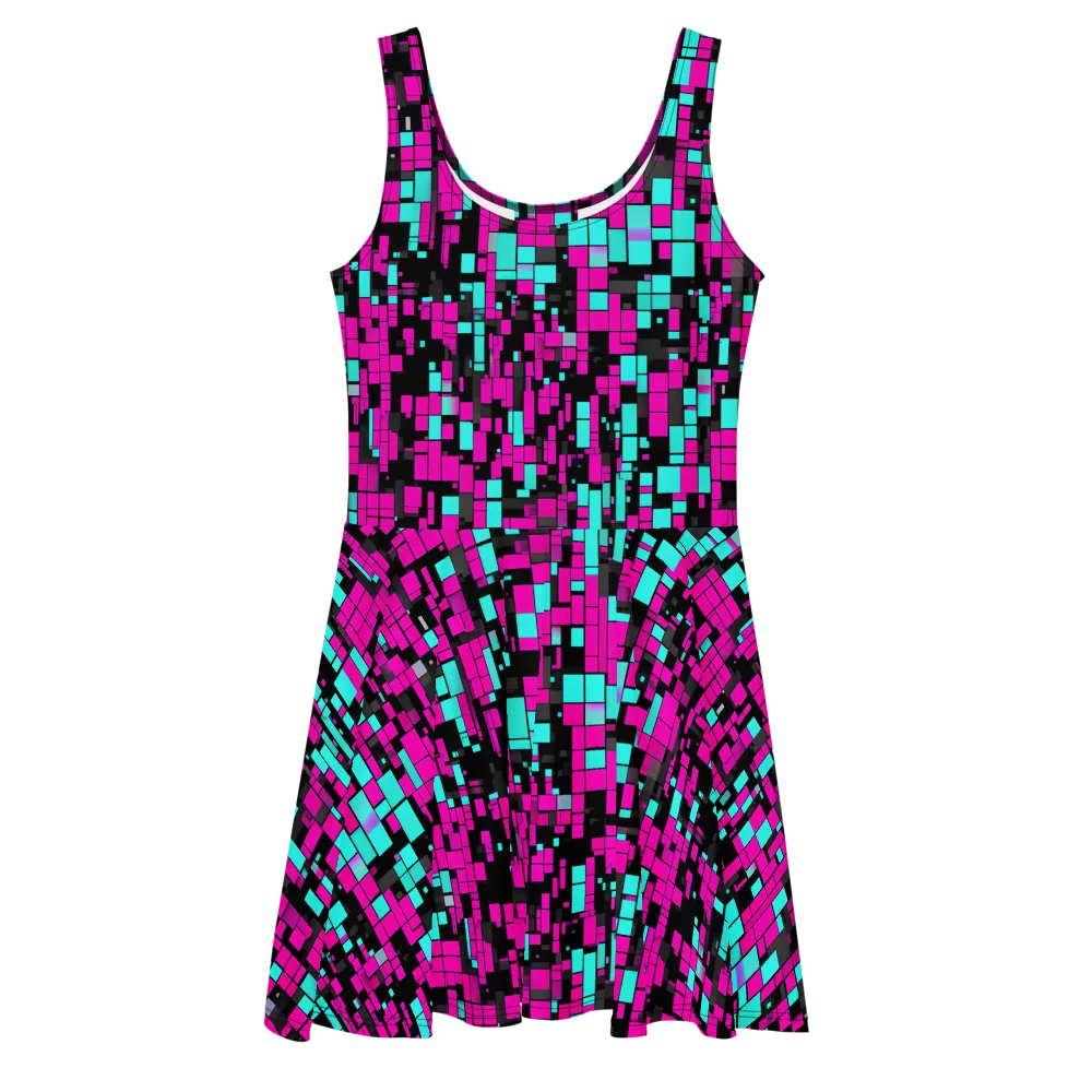 Voltage Mosaic on Skater Dress — Front