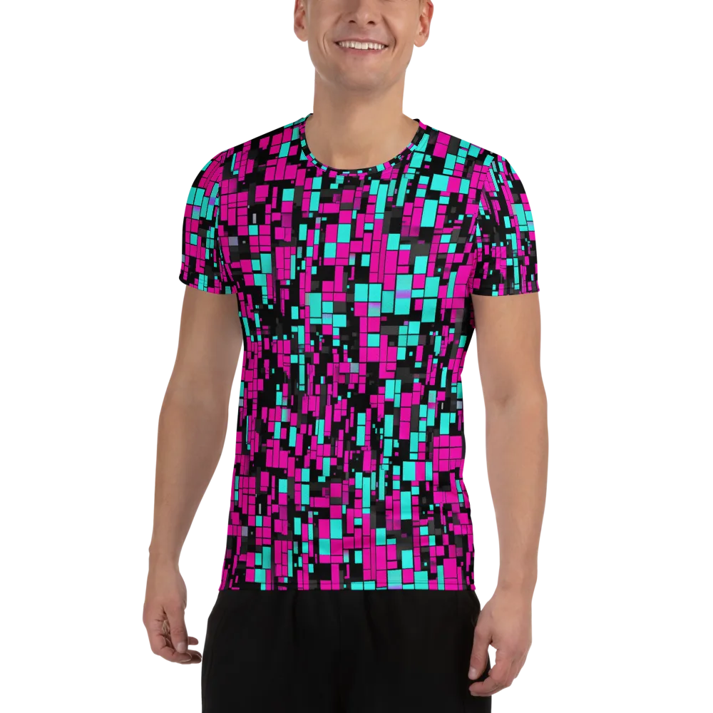 Voltage Mosaic on Men's Athletic T-Shirt — Front