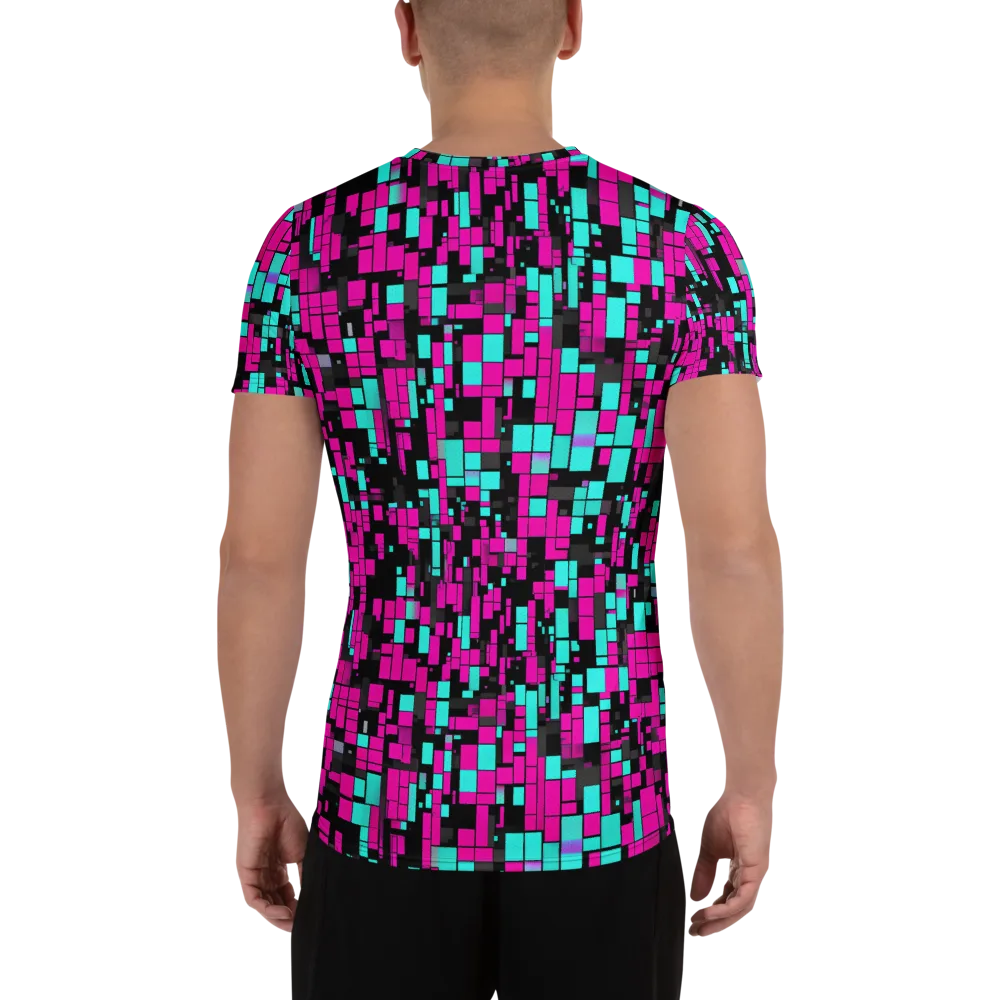 Voltage Mosaic on Men's Athletic T-Shirt — Back