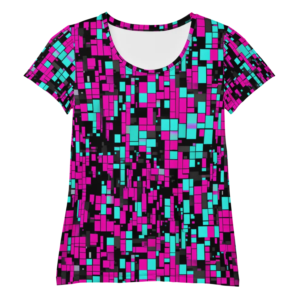 Voltage Mosaic on Women's Athletic T-Shirt — Front