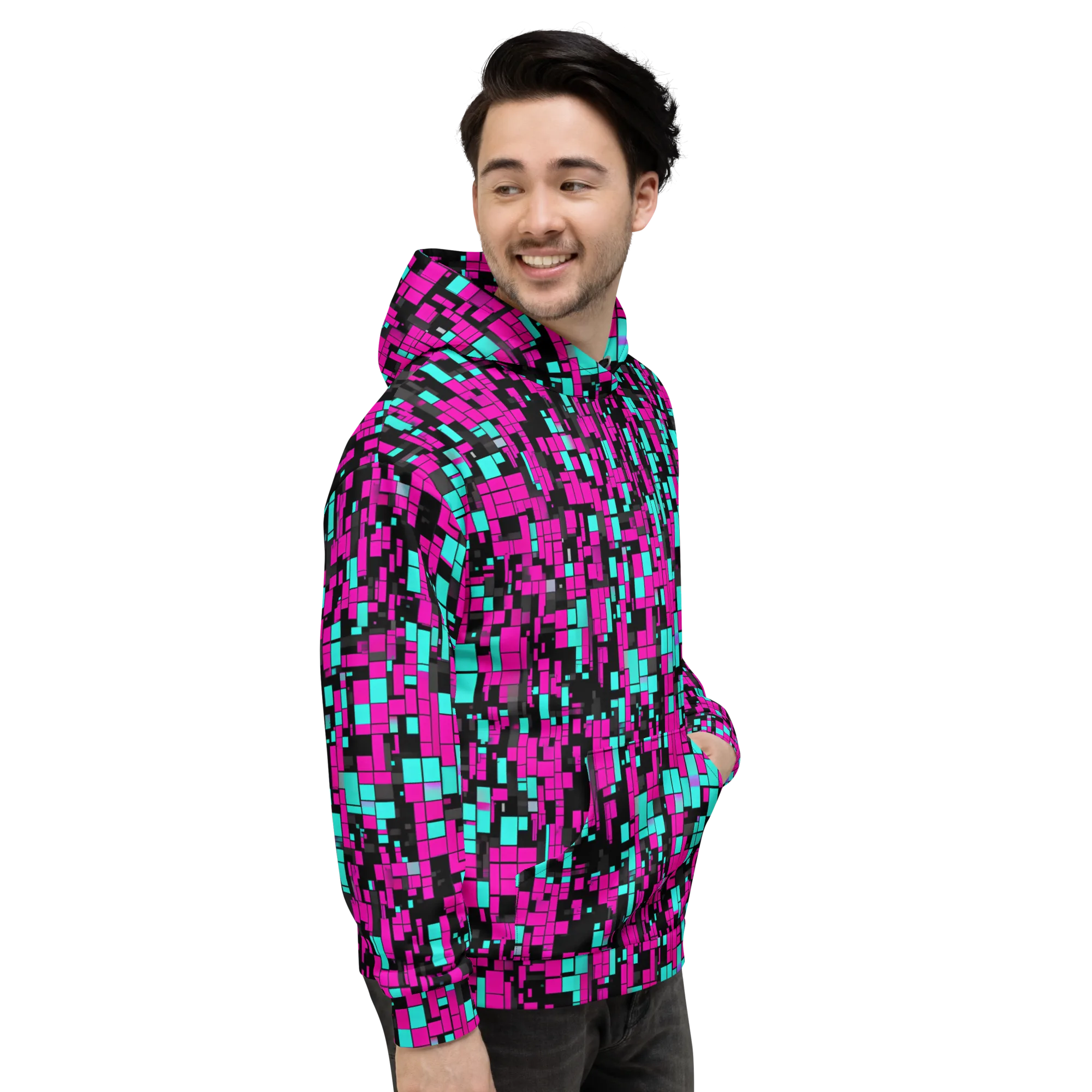 Voltage Mosaic on Hoodie — Right
