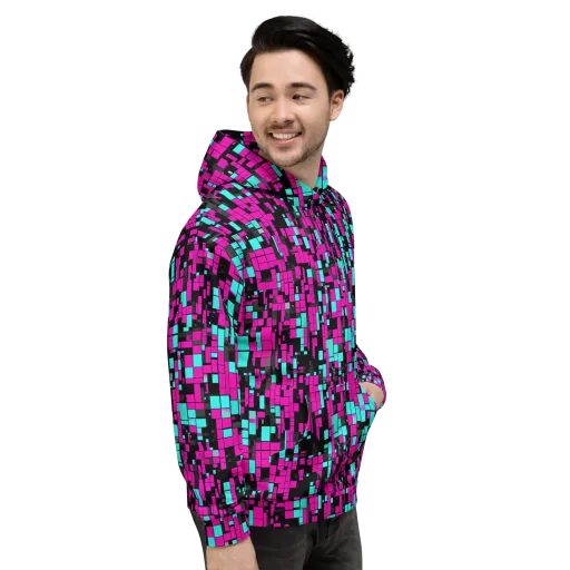 Voltage Mosaic on a Hoodie