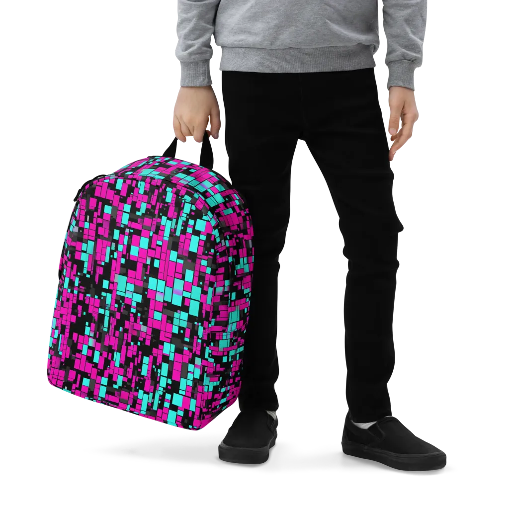Voltage Mosaic on Minimalist Backpack — Zoomed-in
