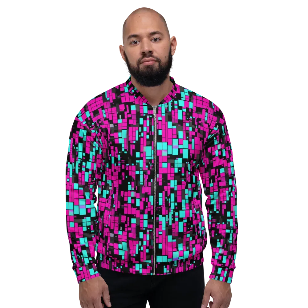 Voltage Mosaic on Bomber Jacket — Front