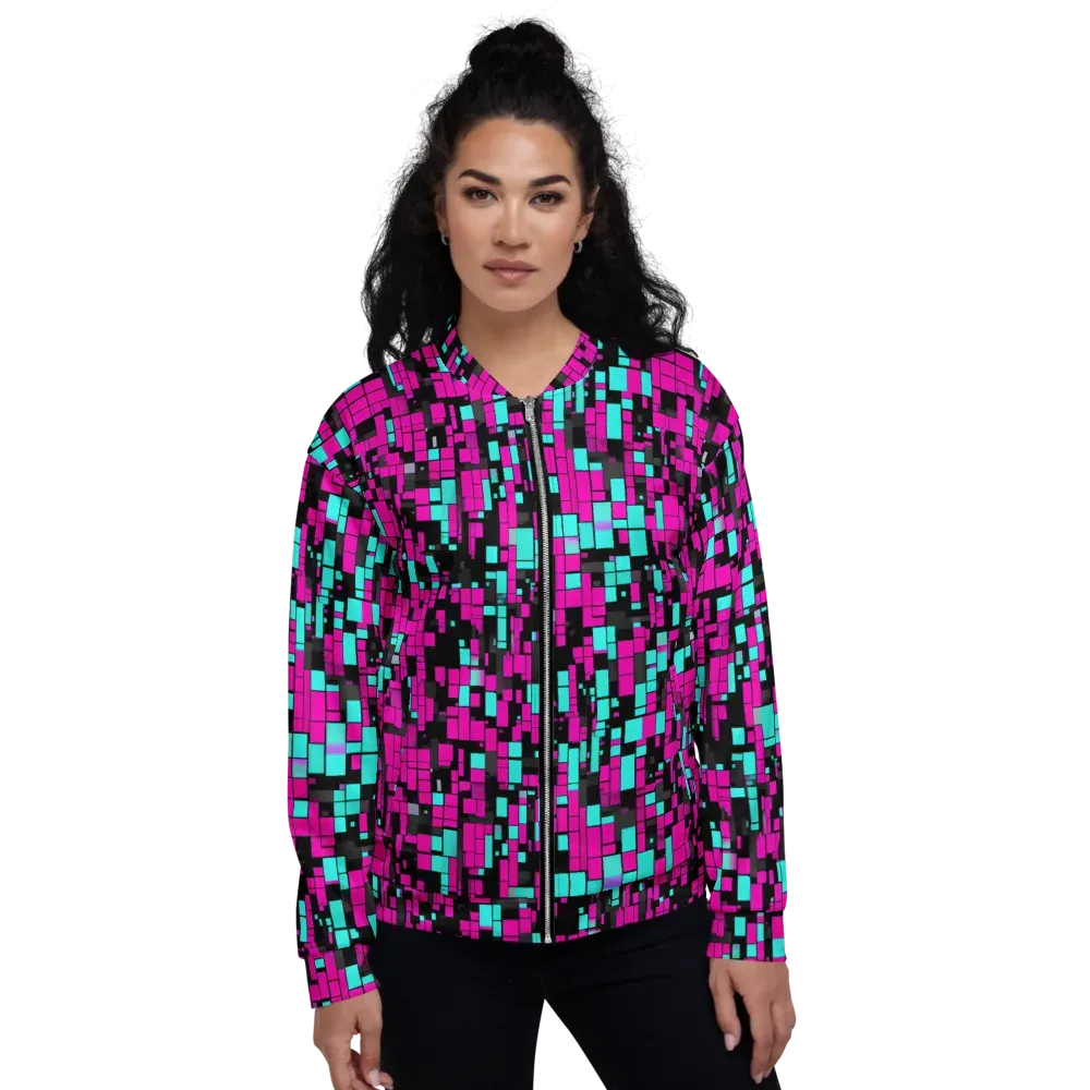 Voltage Mosaic on Bomber Jacket — Front