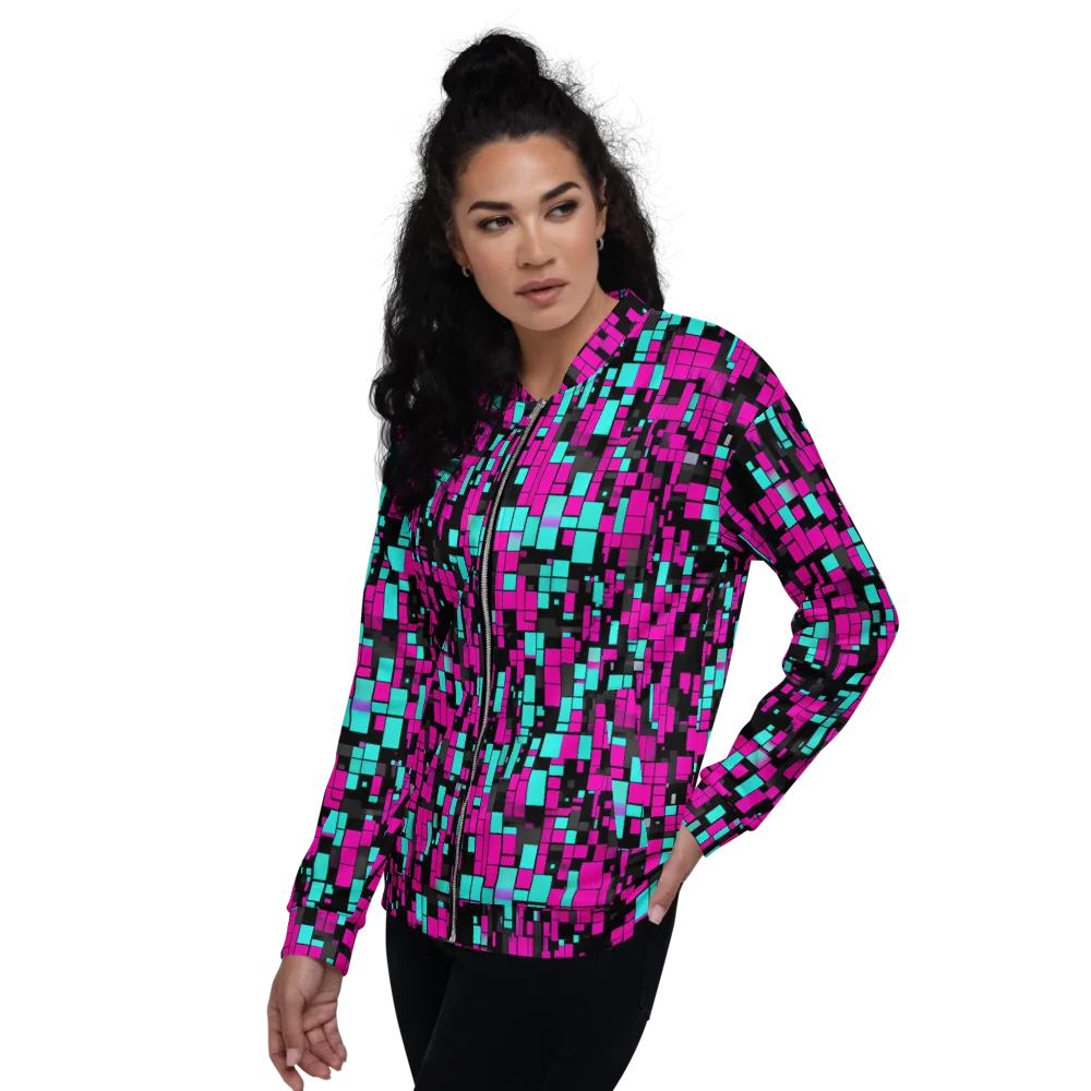 Voltage Mosaic on Bomber Jacket — Left