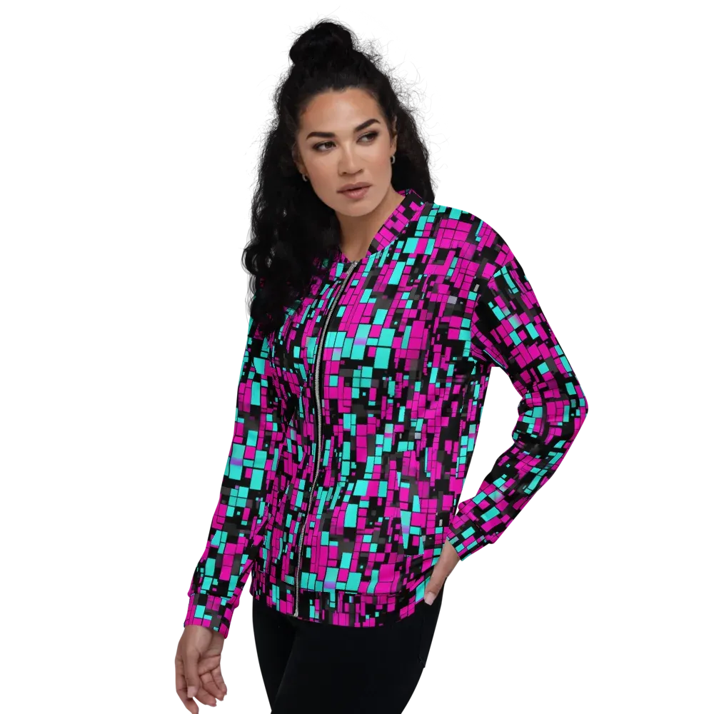 Voltage Mosaic on Bomber Jacket — Left