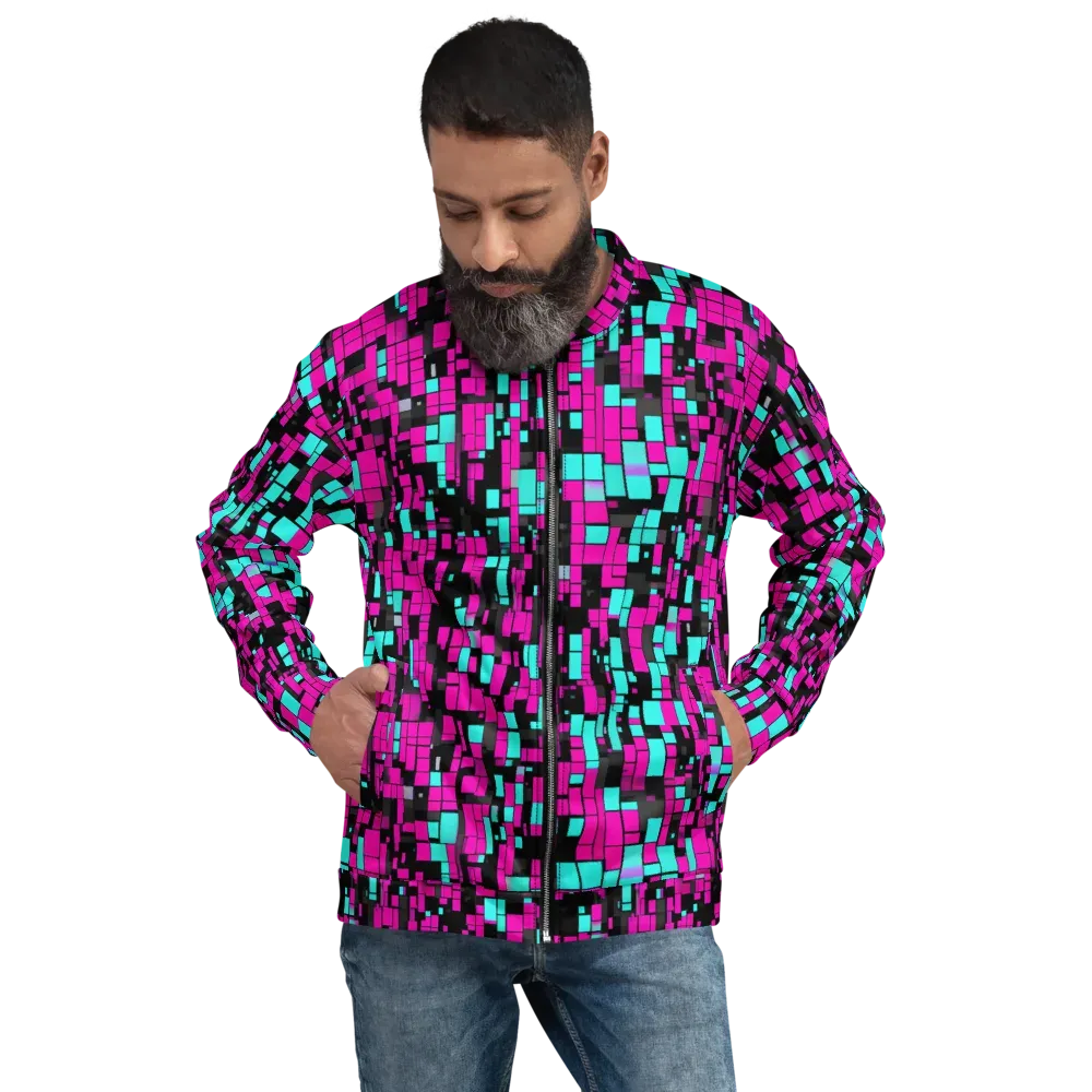 Voltage Mosaic on Bomber Jacket — Front