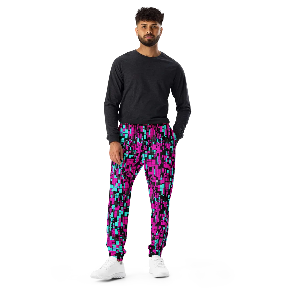Voltage Mosaic on Men's Joggers — Front