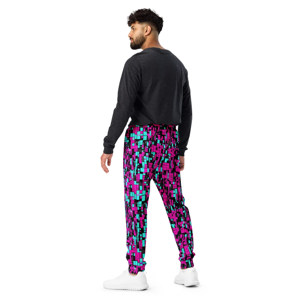 Voltage Mosaic on Men's Joggers — Back