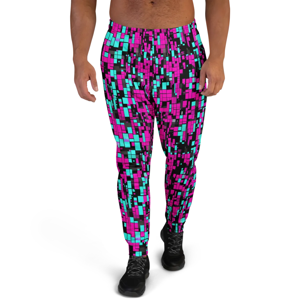 Voltage Mosaic on Men's Joggers — Front