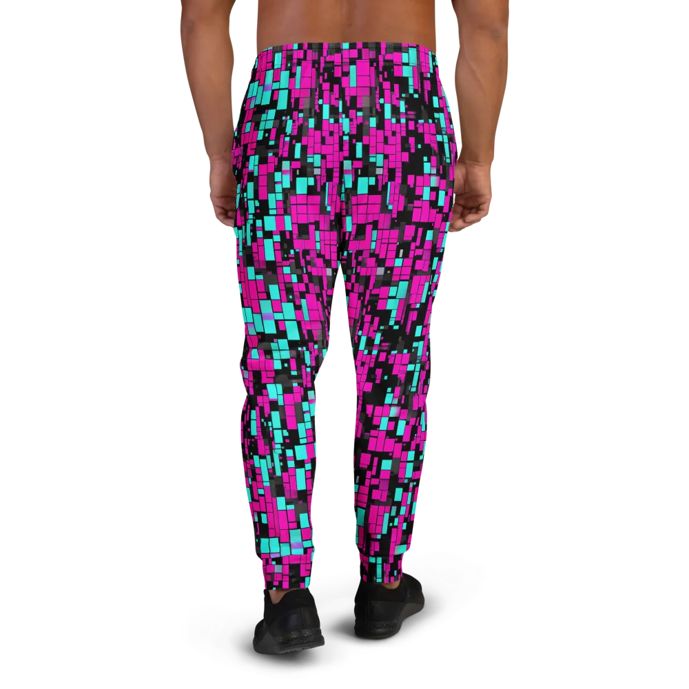 Voltage Mosaic on Men's Joggers — Back