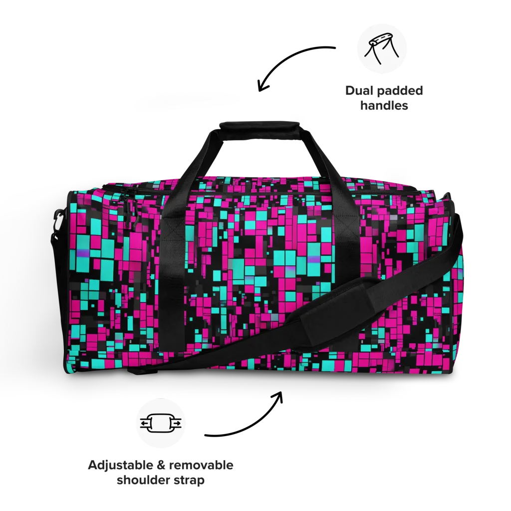 Voltage Mosaic on Duffle Bag — Front