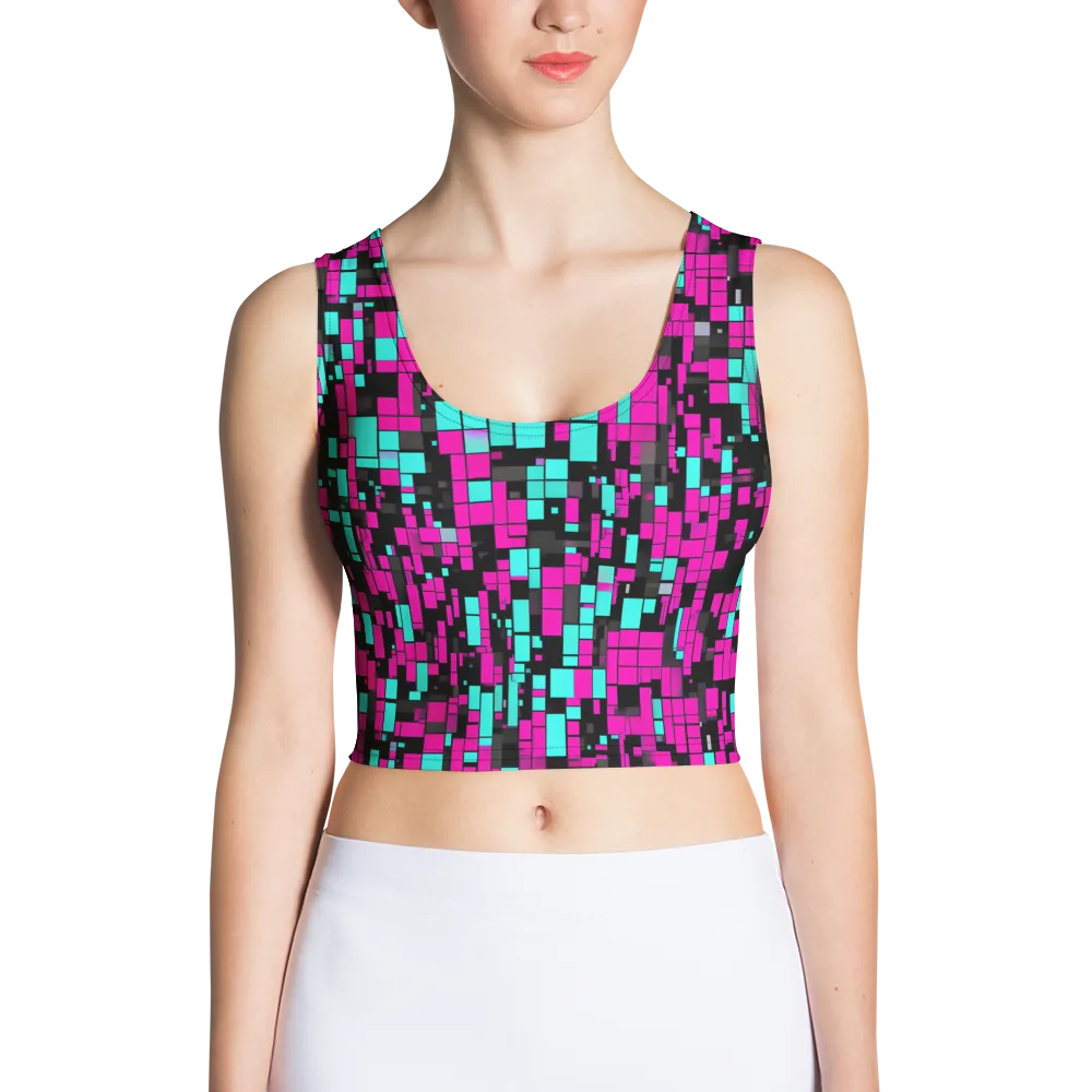 Voltage Mosaic on Crop Top — Front