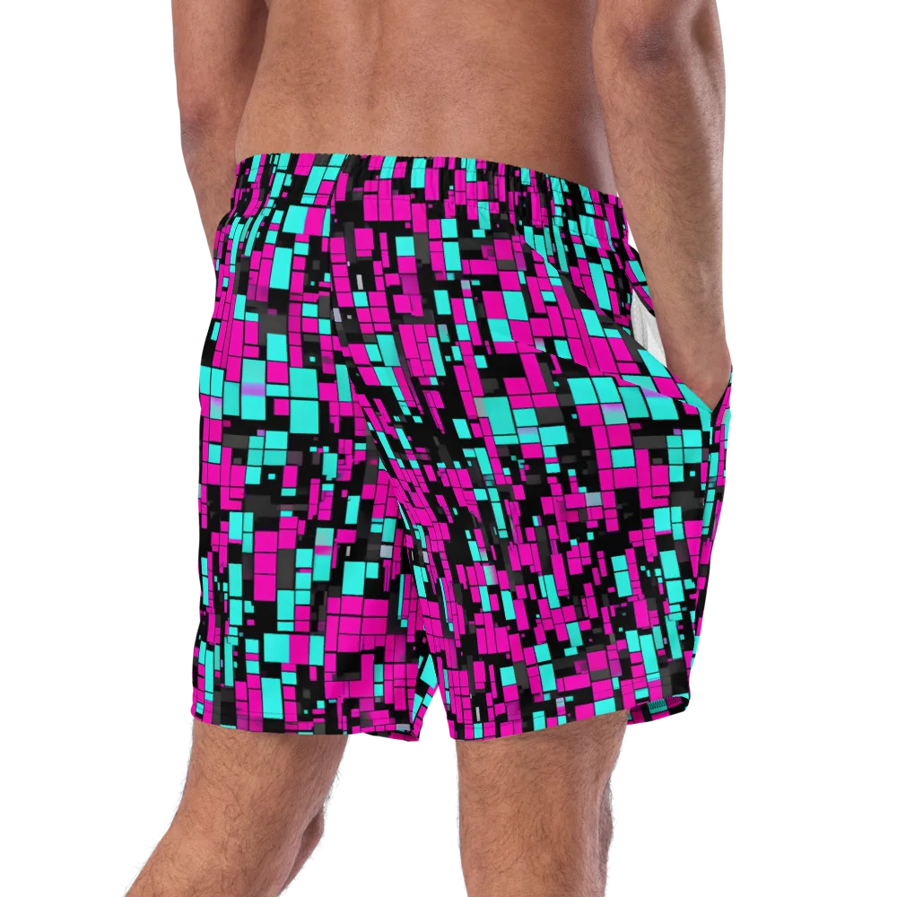 Voltage Mosaic on Swim Trunks — Right Back