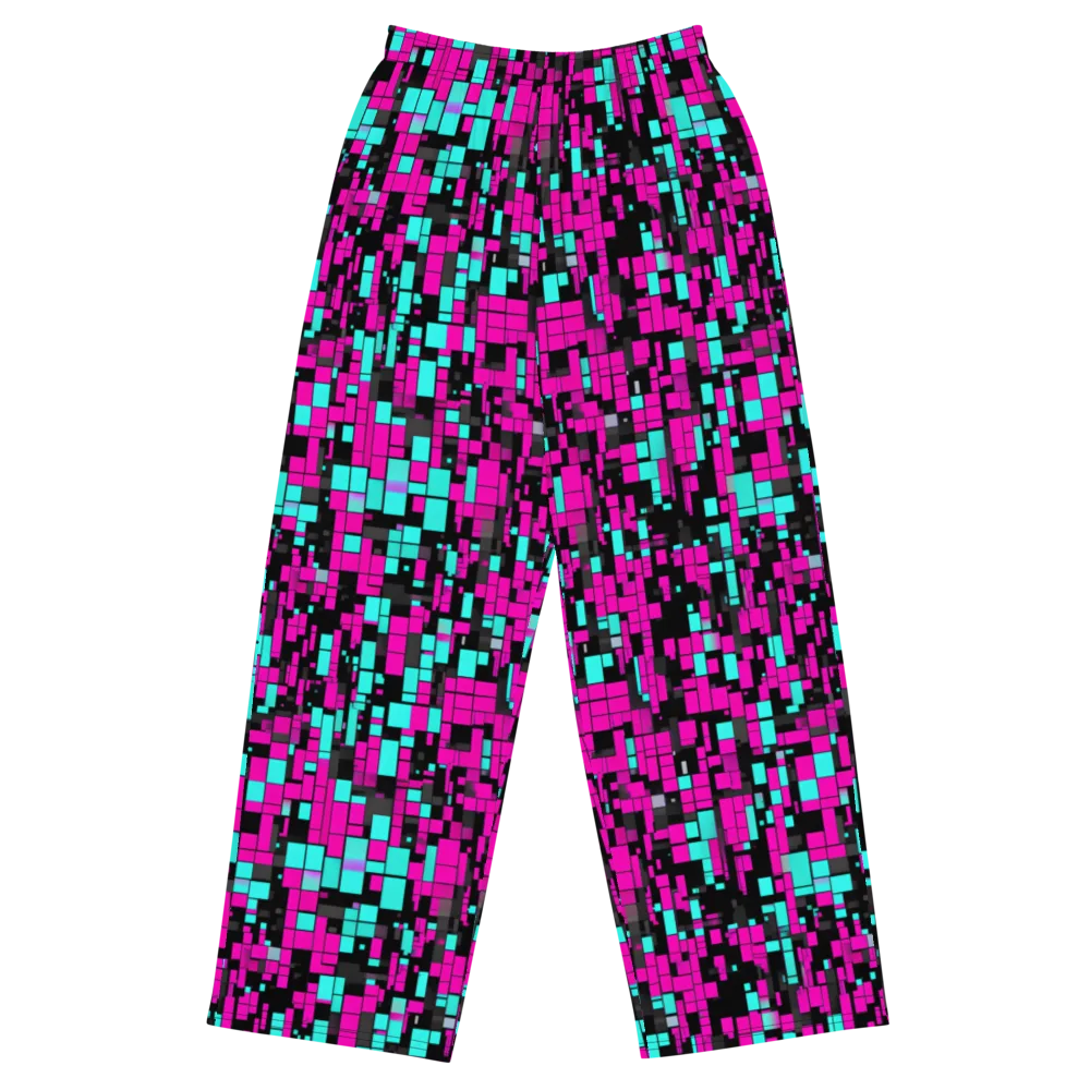 Voltage Mosaic on Wide-Leg Pants — Front