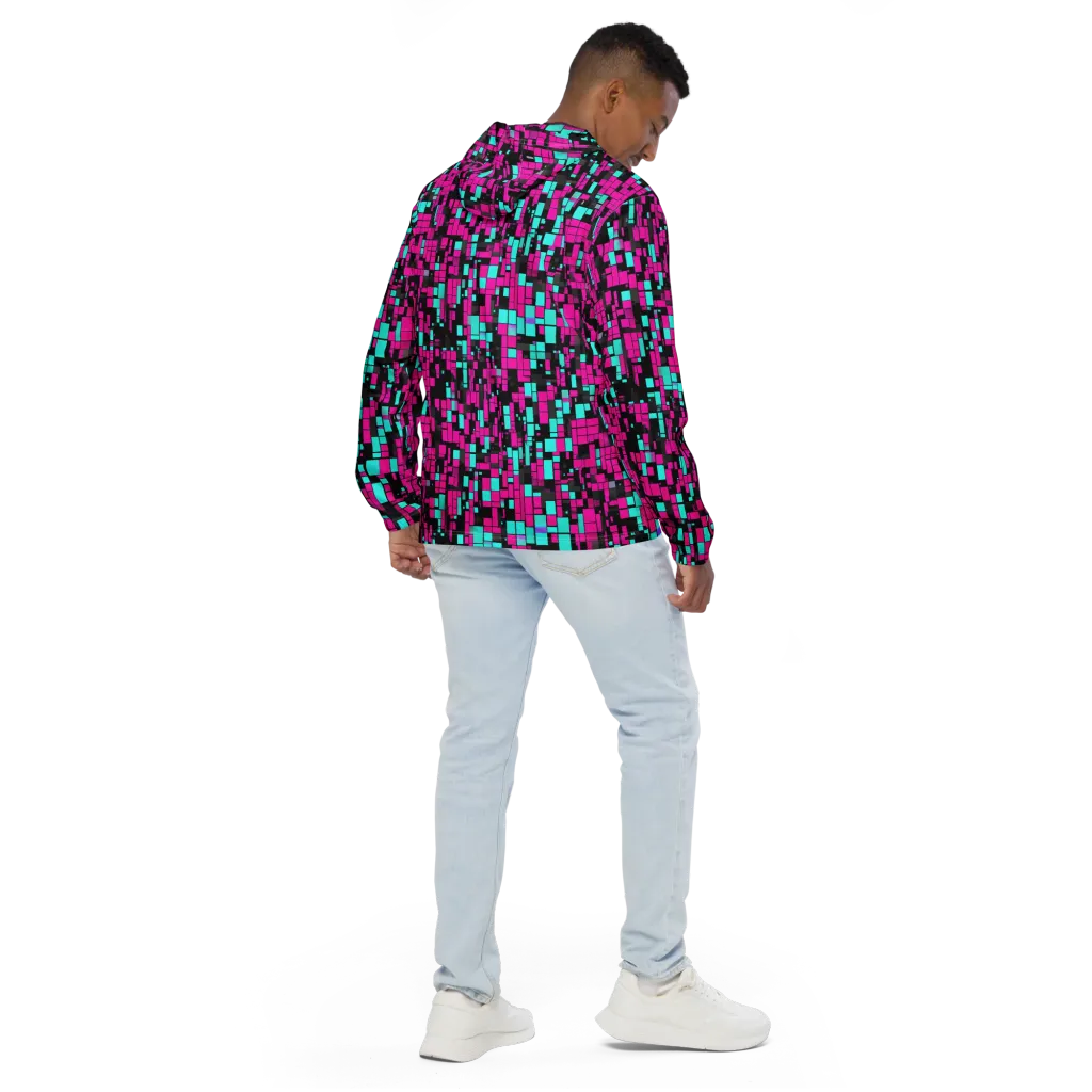 Voltage Mosaic on Men's Windbreaker — Back