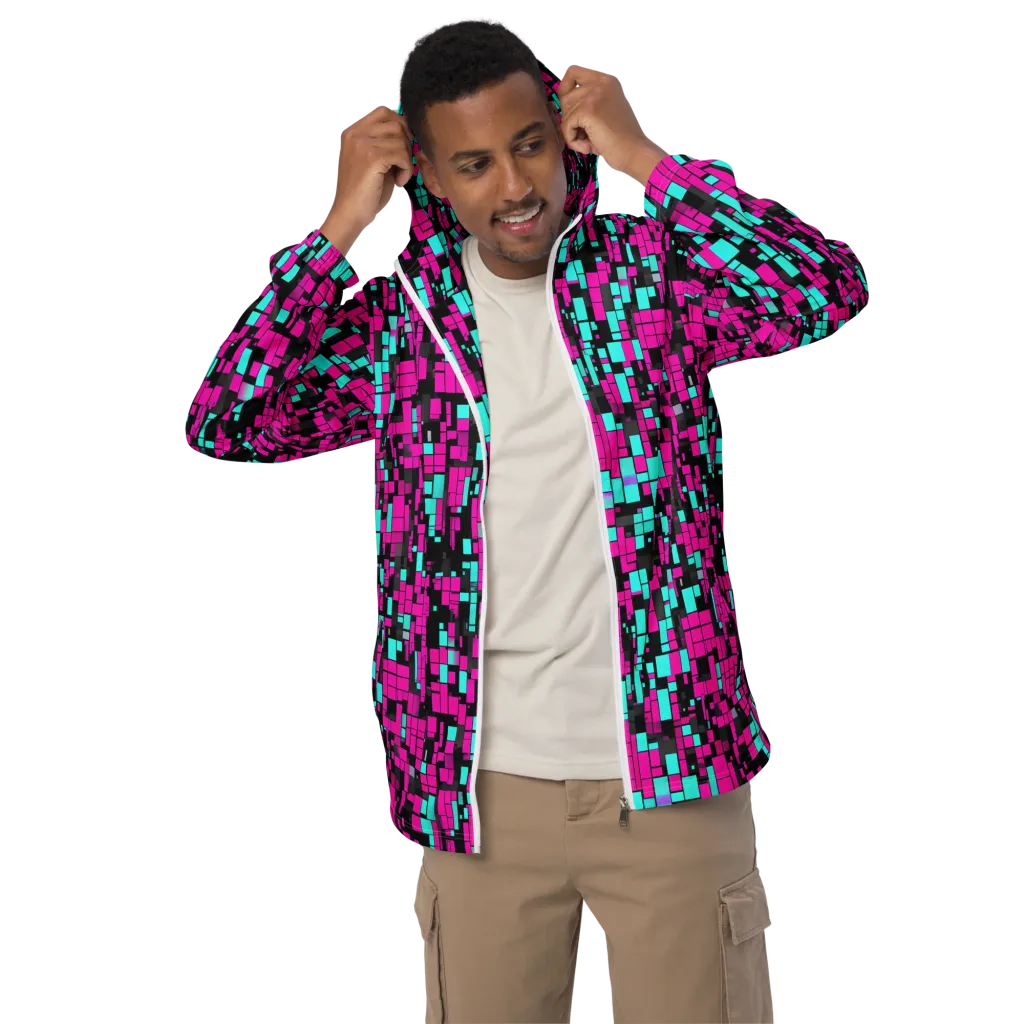 Voltage Mosaic on Men's Windbreaker — Front