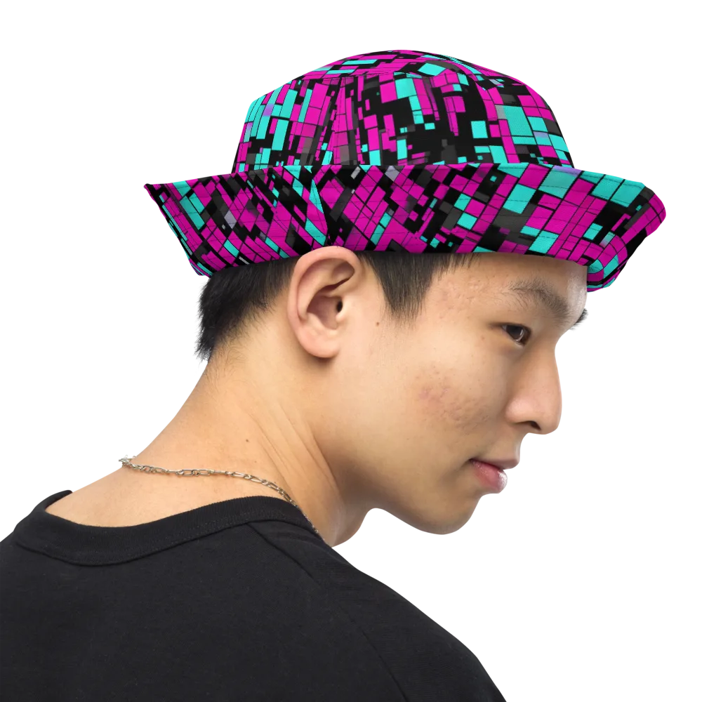 Voltage Mosaic on Reversible Bucket Hat — Right Outside