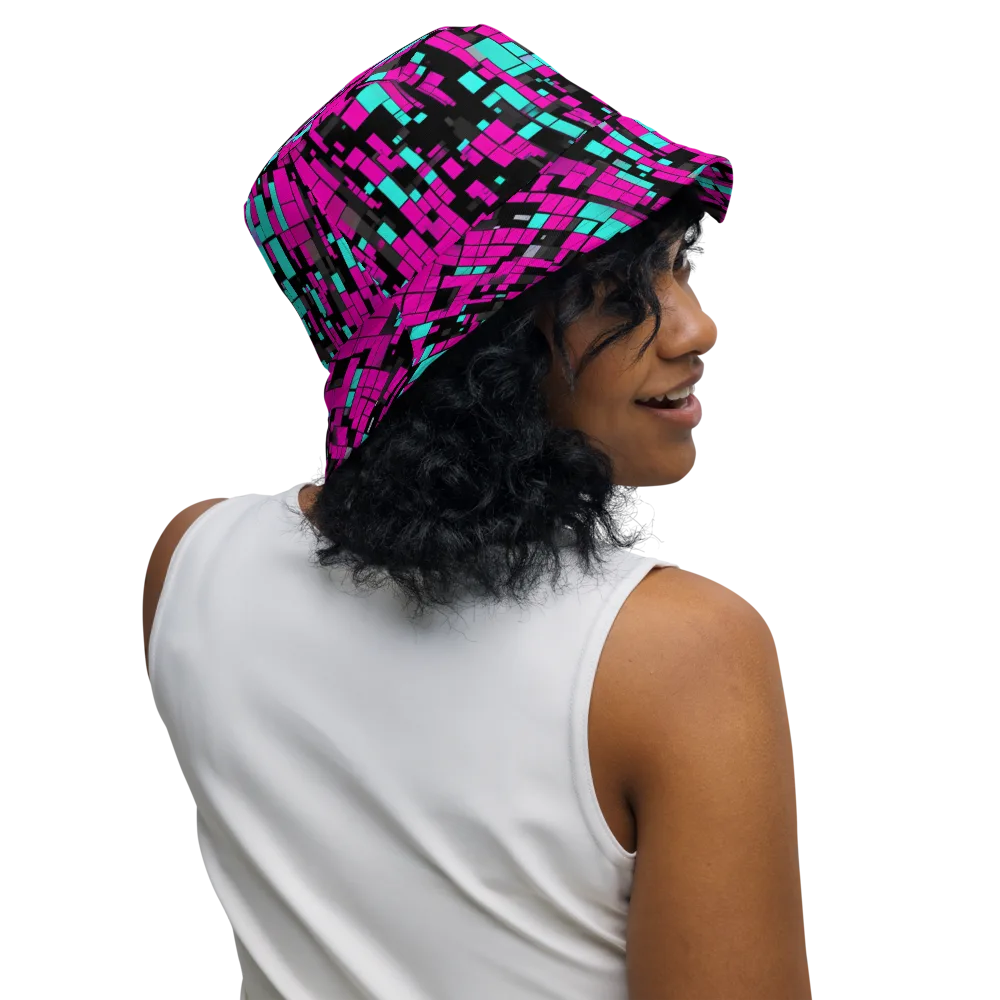 Voltage Mosaic on Reversible Bucket Hat — Right Outside