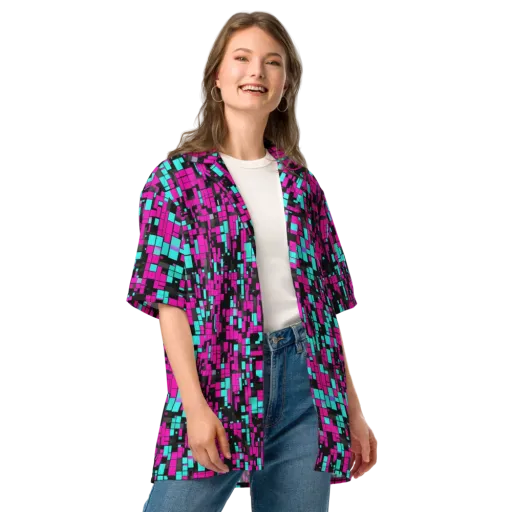 Voltage Mosaic on a Button Shirt