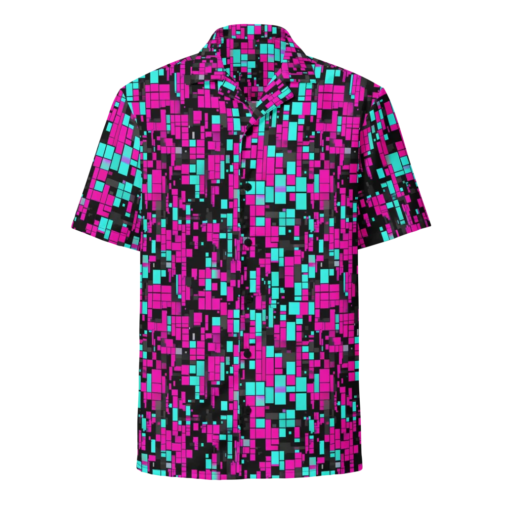 Voltage Mosaic on Button Shirt — Front