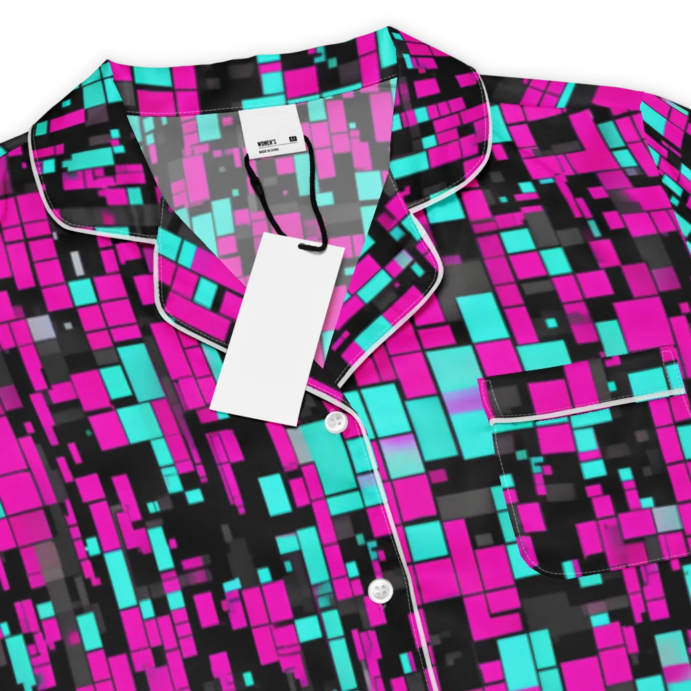 Voltage Mosaic on Women's Short Sleeve Pajama Top — Product details