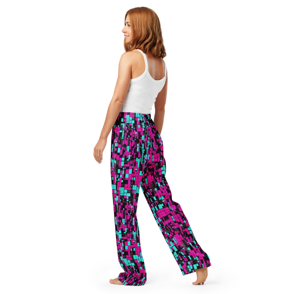 Voltage Mosaic on Women's Pajama Pants — Back