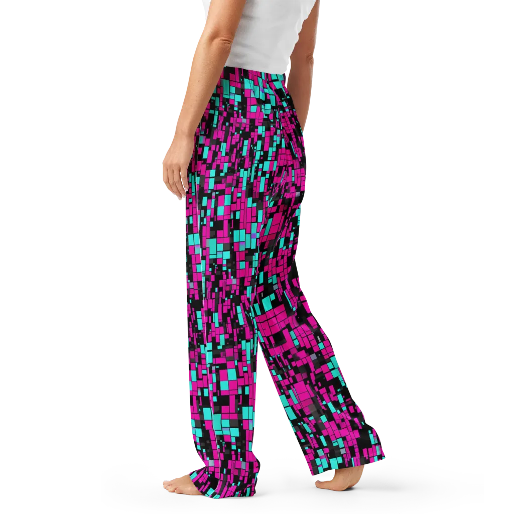 Voltage Mosaic on Women's Pajama Pants — Left