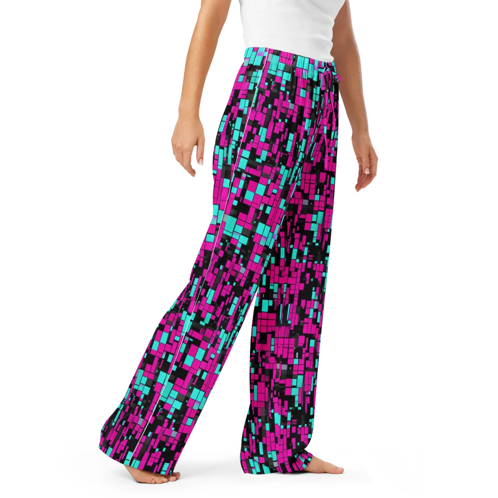 Voltage Mosaic on Women's Pajama Pants — Right Front