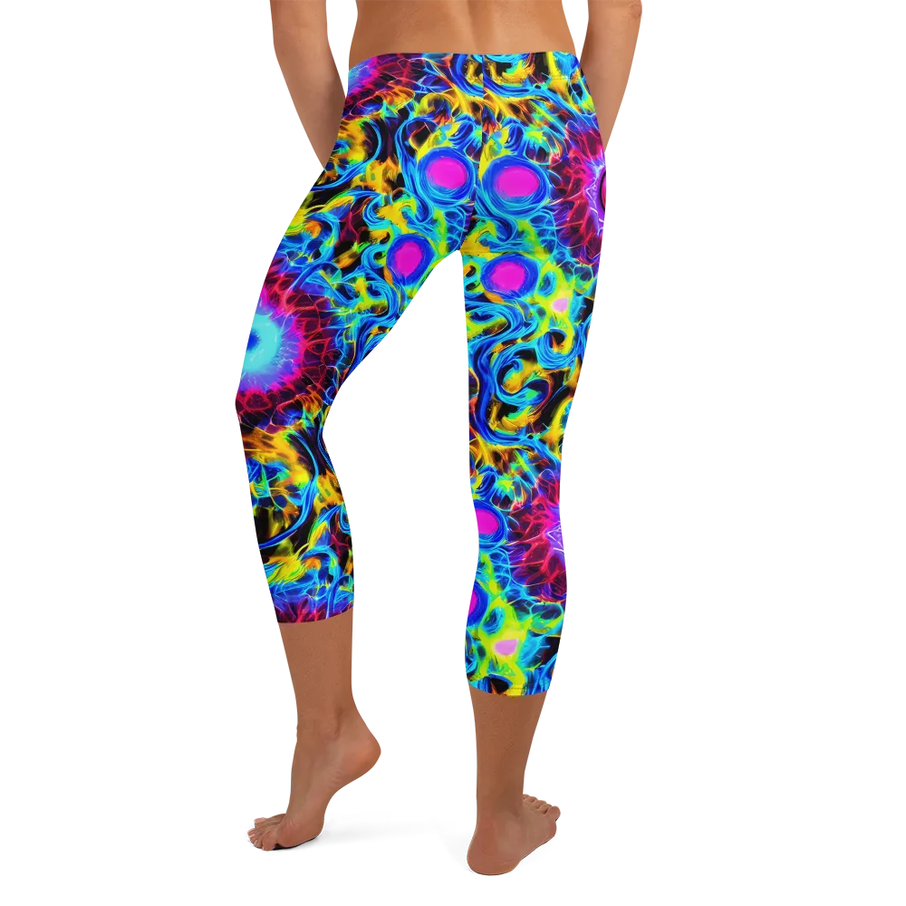 Neon Nectar on Capri Leggings — Back