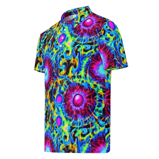 Neon Nectar on a Men's Slim Fit Polo Shirt