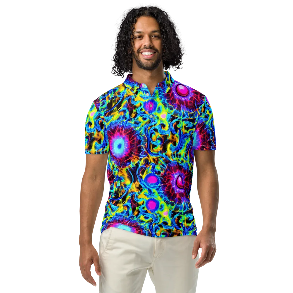 Neon Nectar on Men's Slim Fit Polo Shirt — Front