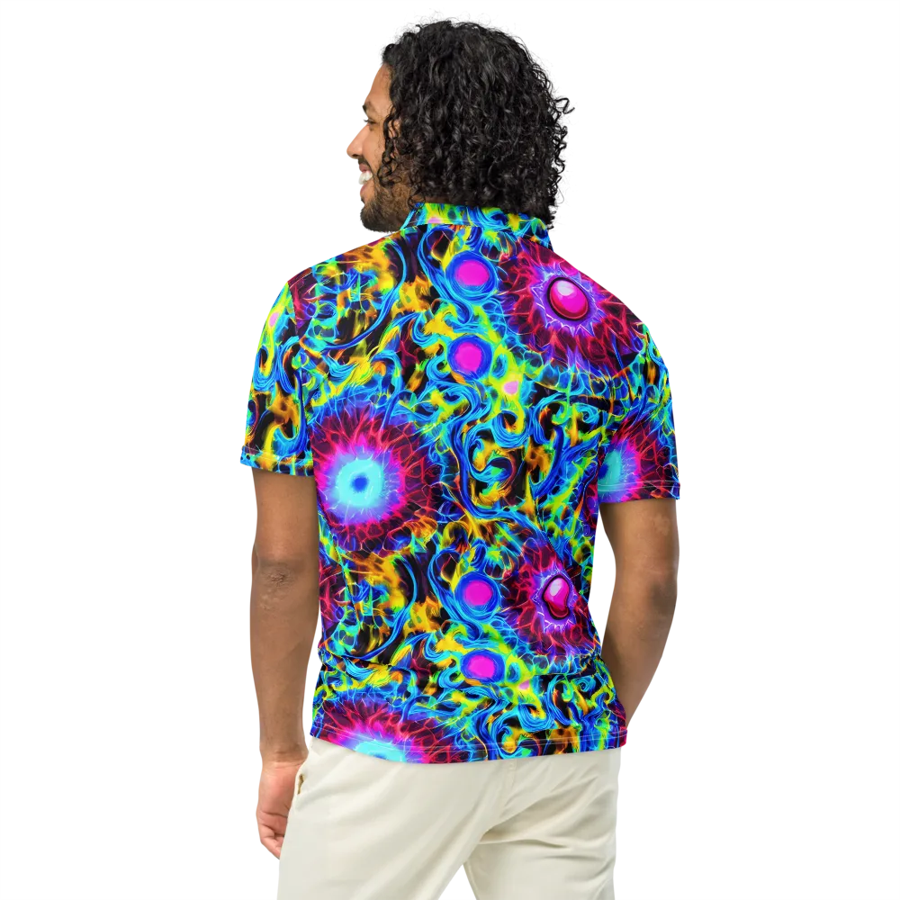 Neon Nectar on Men's Slim Fit Polo Shirt — Back