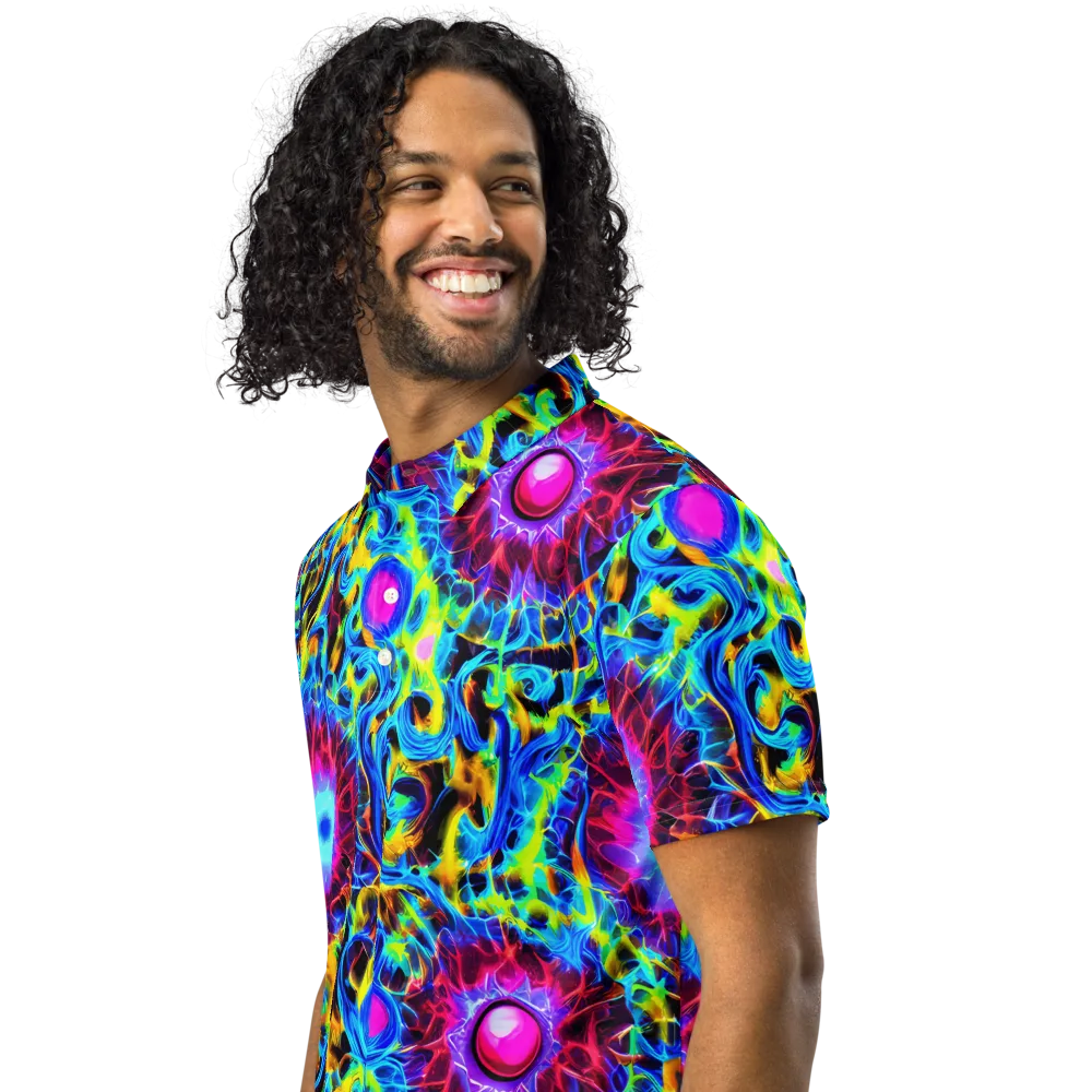 Neon Nectar on Men's Slim Fit Polo Shirt — Left Front
