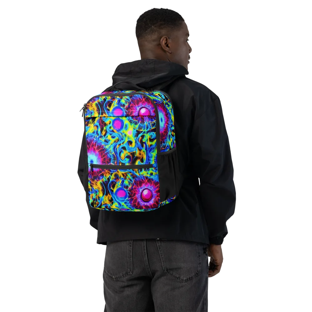 Neon Nectar on Utility Backpack — Back