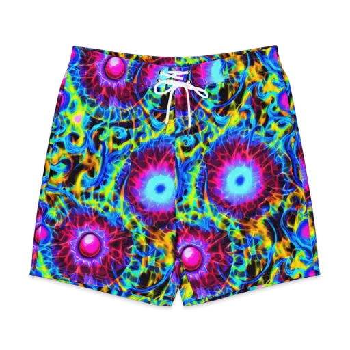 Neon Nectar on a Men's Board Shorts