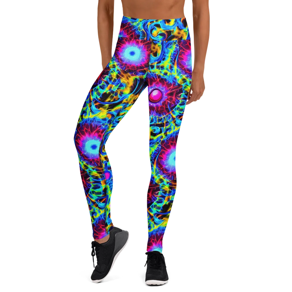 Neon Nectar on Yoga Leggings — Front