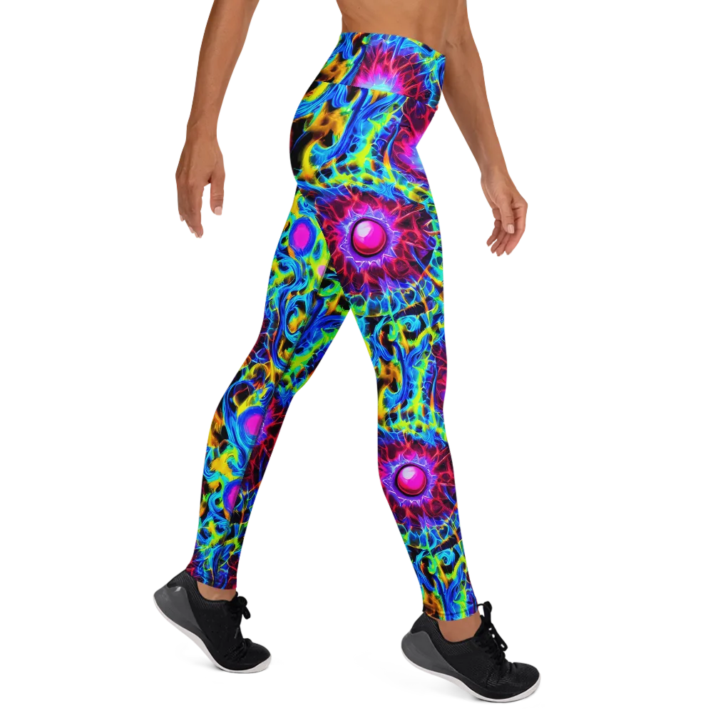 Neon Nectar on Yoga Leggings — Right