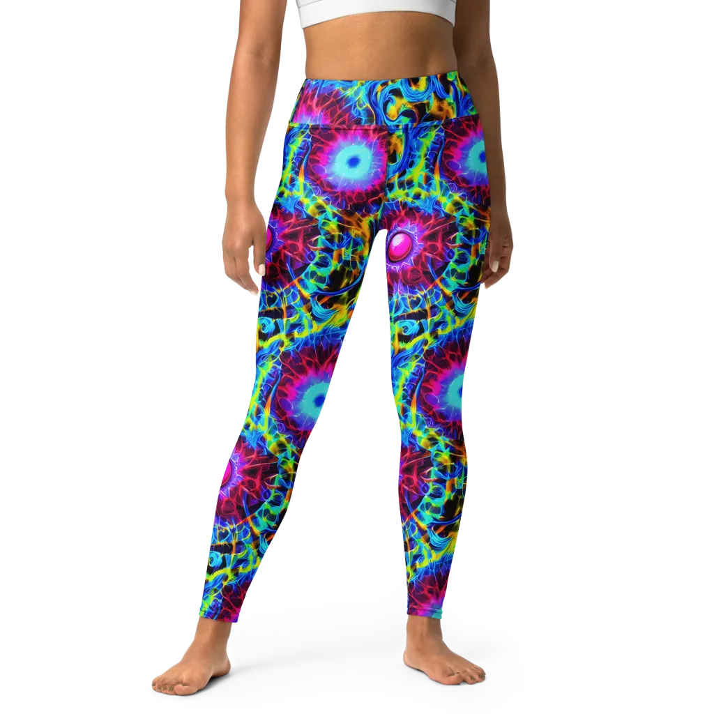 Neon Nectar on Yoga Leggings — Front