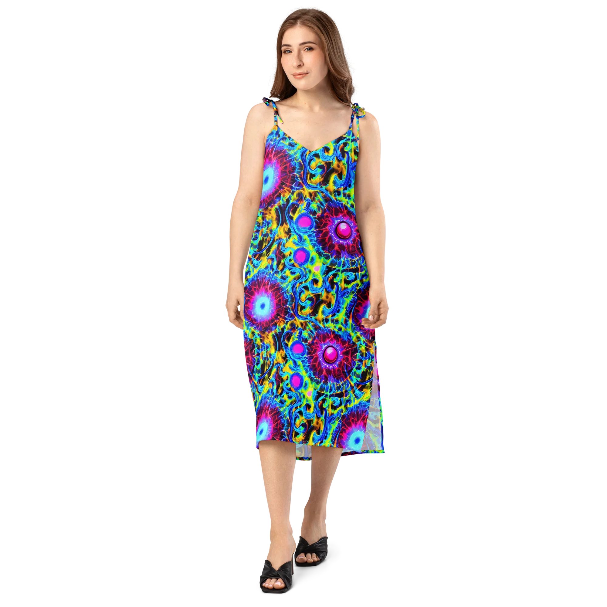 Neon Nectar on Slip Dress — Front