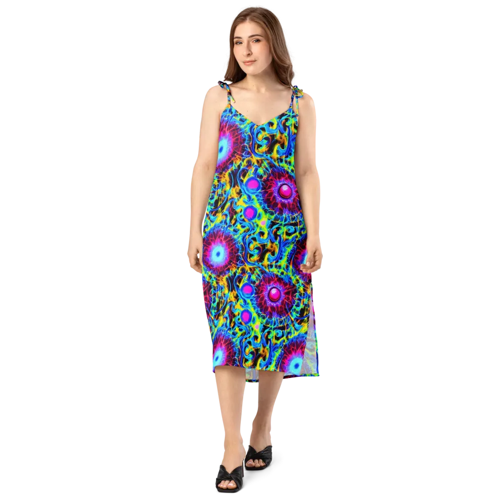 Neon Nectar on Slip Dress — Front