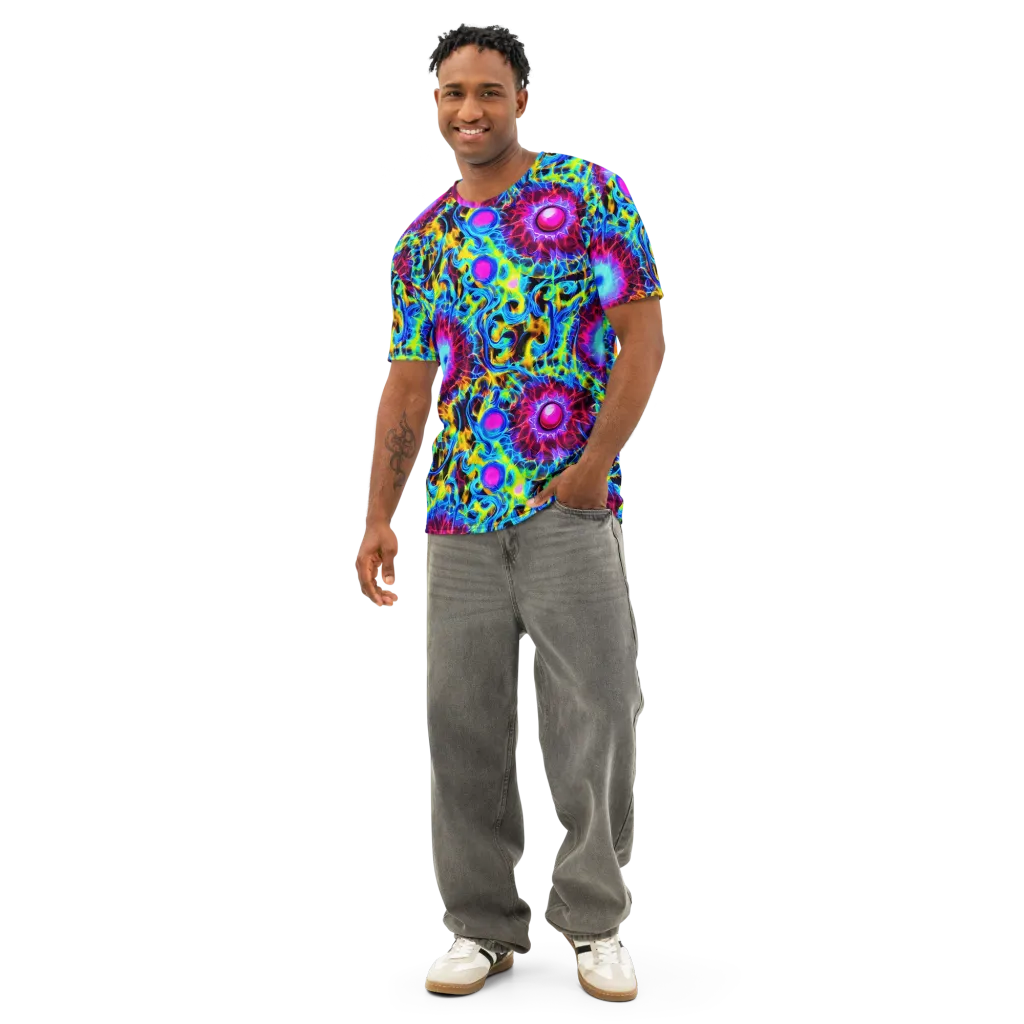 Neon Nectar on Men's Cotton Crew Neck T-Shirt — Front
