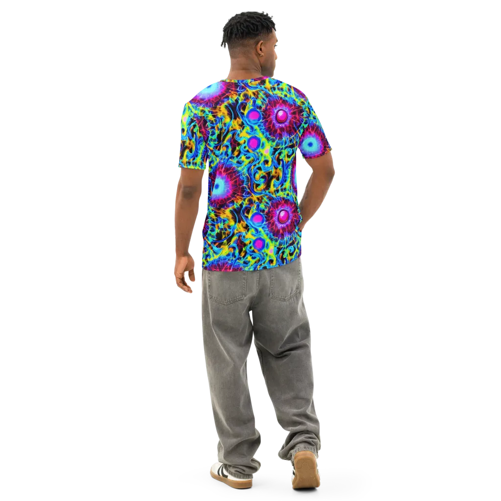 Neon Nectar on Men's Cotton Crew Neck T-Shirt — Back