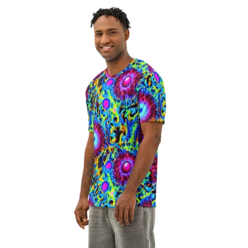 Neon Nectar on a Men's Cotton Crew Neck T-Shirt