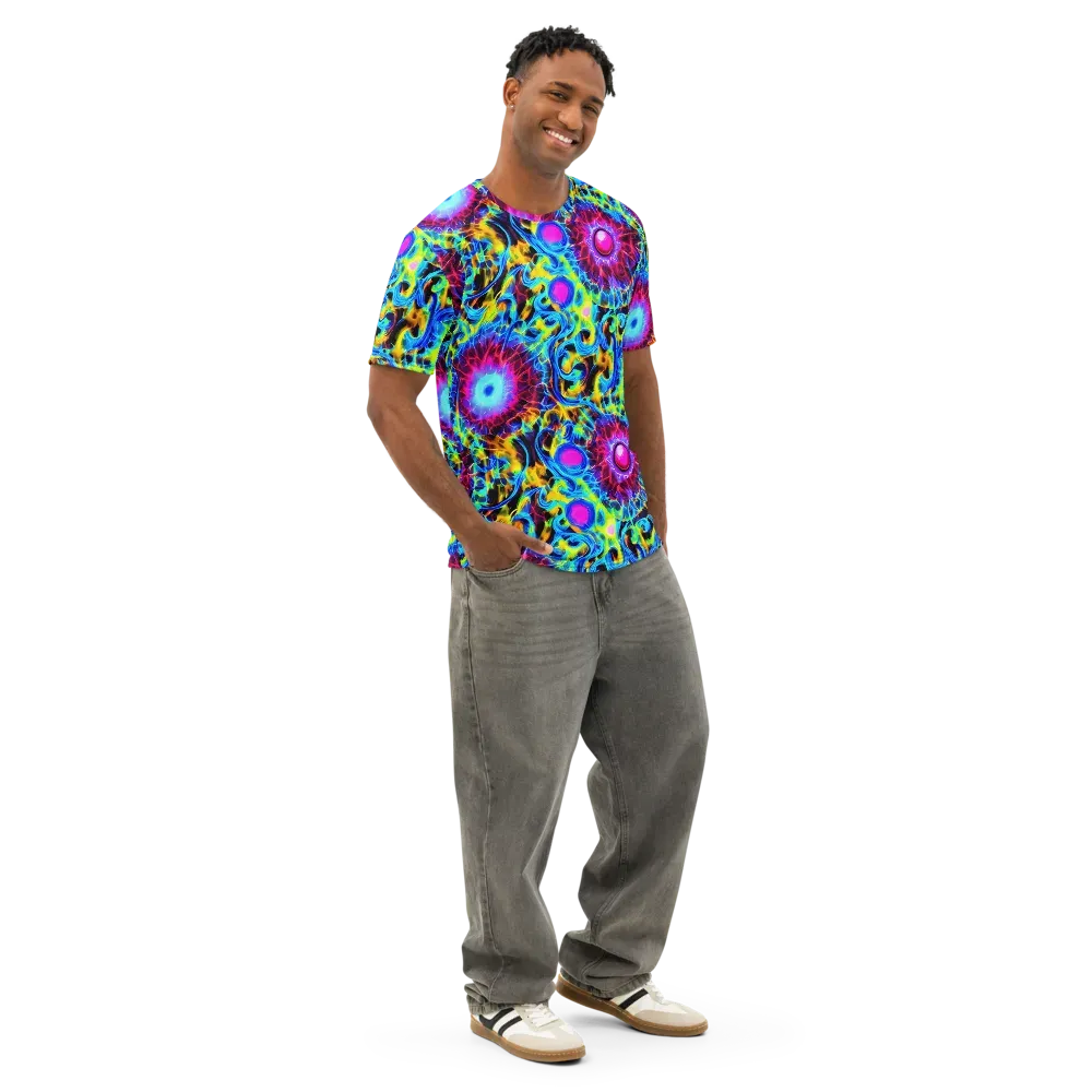 Neon Nectar on Men's Cotton Crew Neck T-Shirt — Right Front
