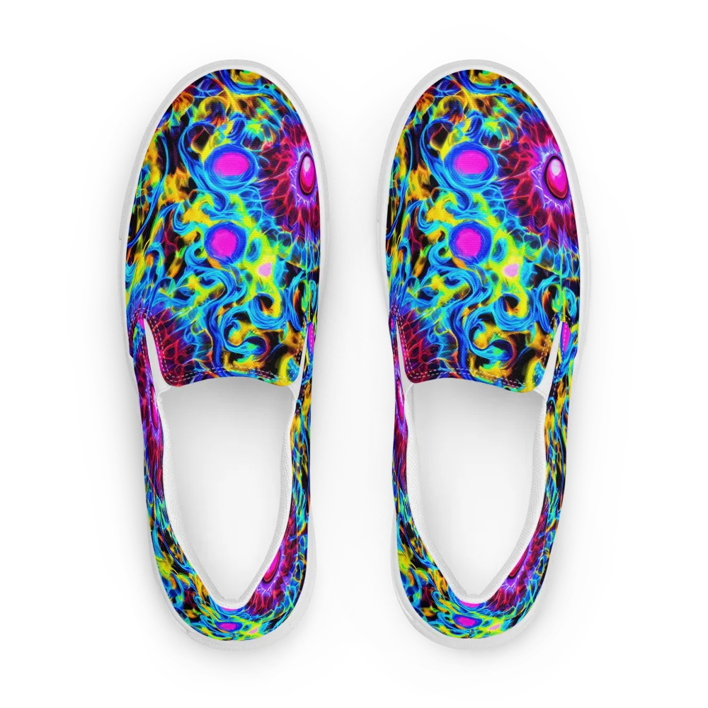 Neon Nectar on Men's Slip-On Canvas Shoes — Front