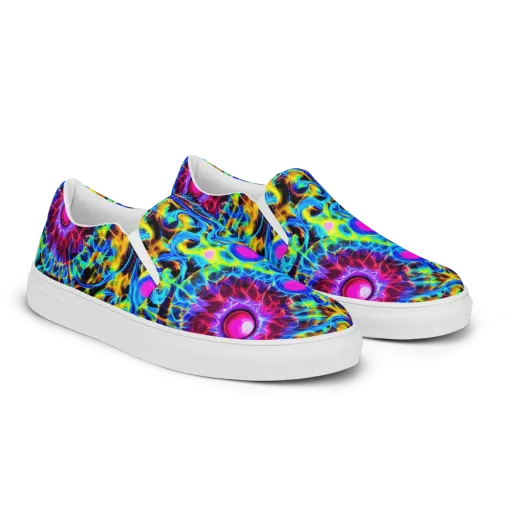 Neon Nectar on a Men's Slip-On Canvas Shoes